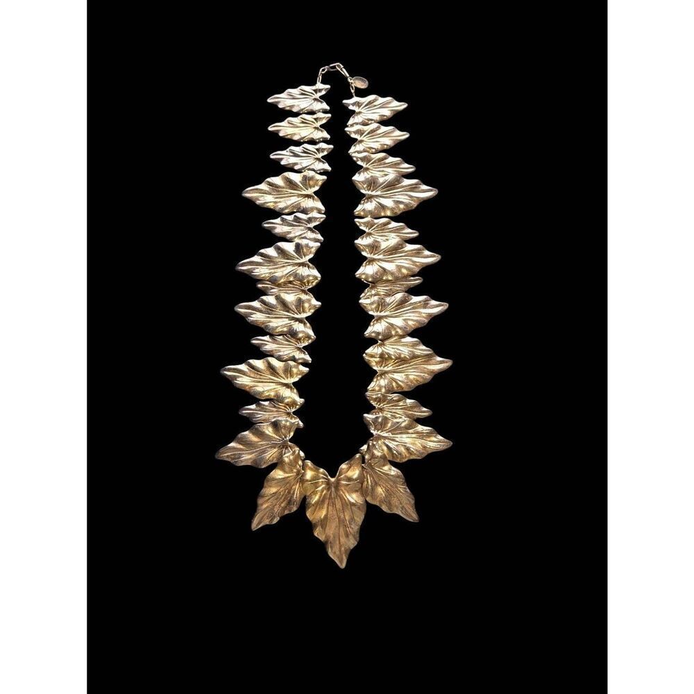 Kirks Folly Vintage Goldtone Leaf Necklace